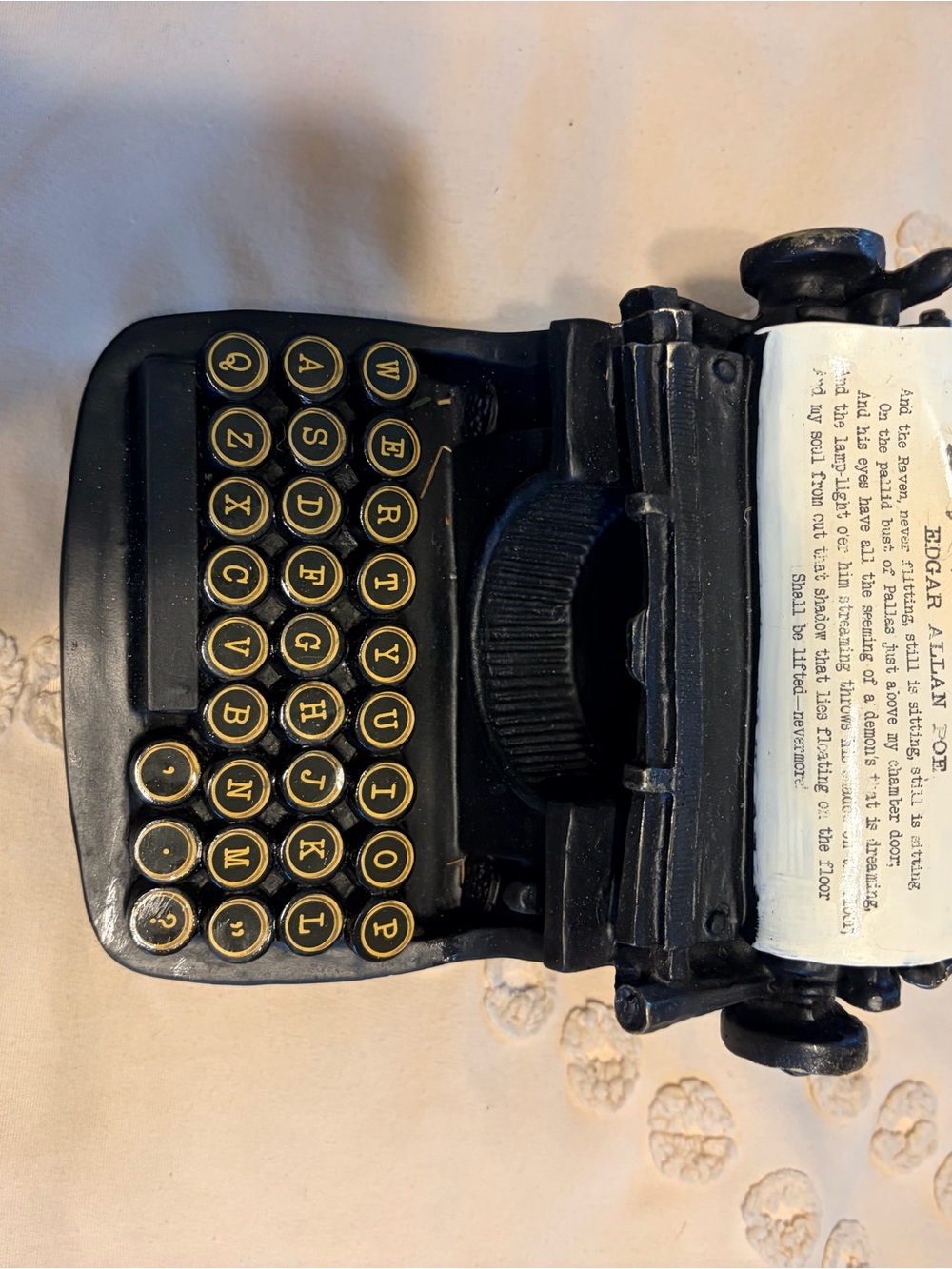 Ashland Halloween Vintage Typewriter Tabletop Decor Edgar Allan Poe